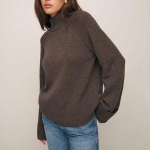 Reformation Garrett Cashmere Oversized Turtleneck S